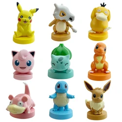Pokemon figure 4 to 6 cm Pikachu Eevee Charmander Squirtle Bulbasaur Jigglypuff Cubone small original Stamp Seal elf toy dolls