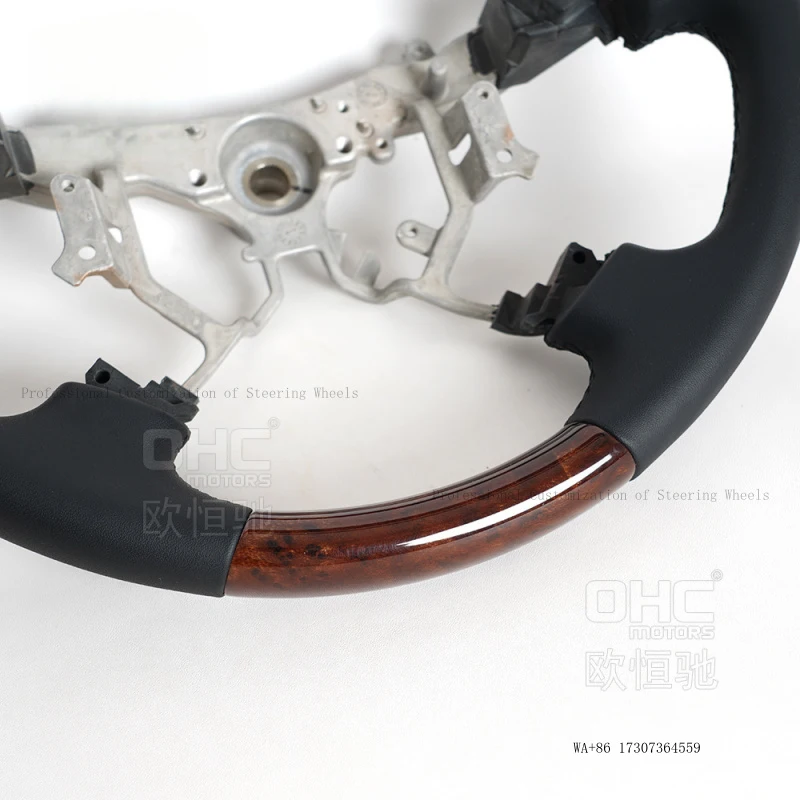 New Suitable for Toyota LC120 Prado SUV steering wheel modification and upgrade to wood grain off-road vehicle steering wheel