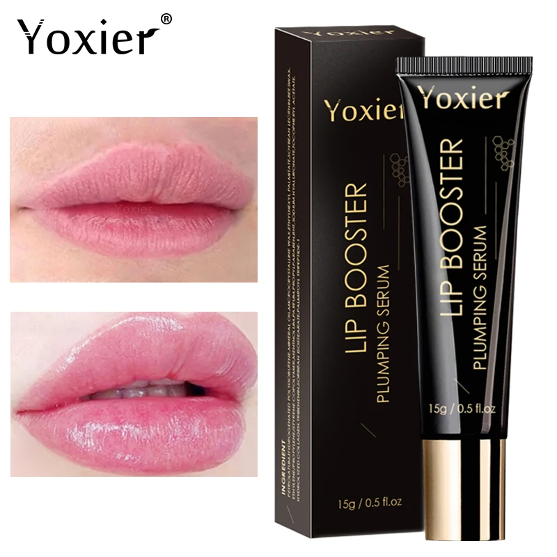 Lip Booster Plumping Serum Instant Volumising Repair Reduce Refine Wrinkles Collagen Vitamin E Moisturizing Beauty Lip Skin Care