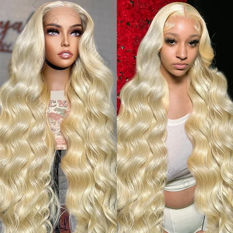 

42Inch Blonde 613 HD Lace Frontal Wig 13x6 Human Hair Wigs 250 Density Body Wave Lace Front Wigs Colored Human Hair Pre Plucked