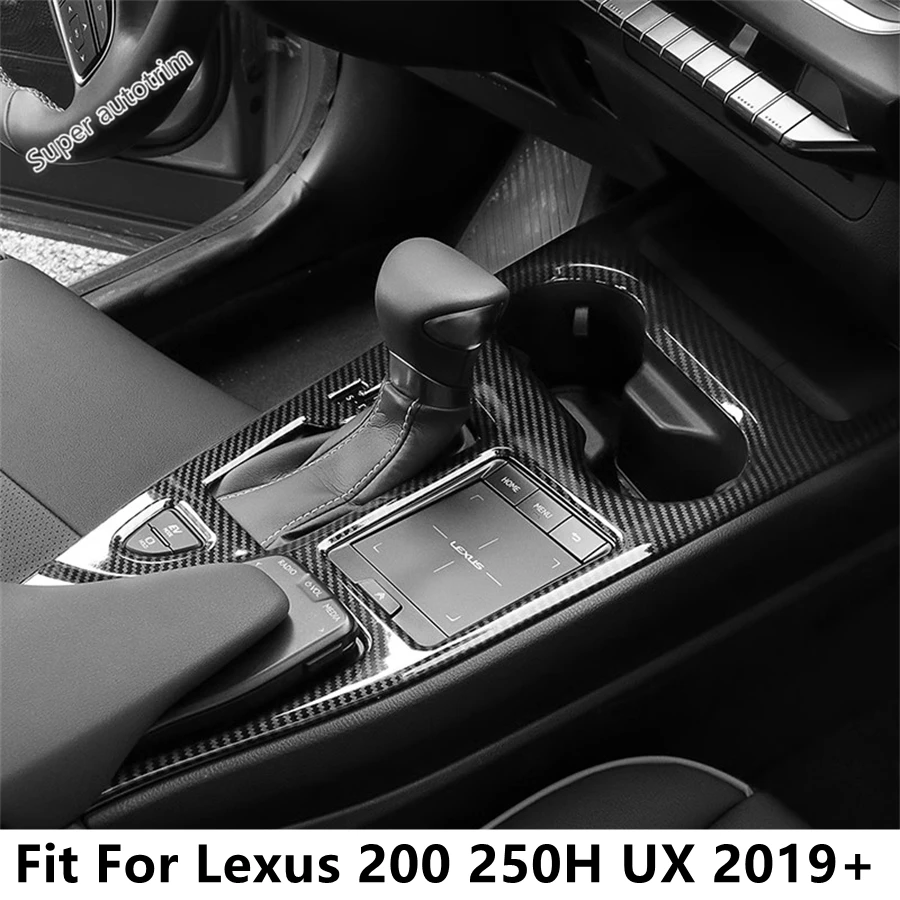 

Central Control Gear Shift Panel Water Cup Frame Cover Trim For Lexus UX 200 250H 2019 - 2024 Carbon Fiber Accessories Interior