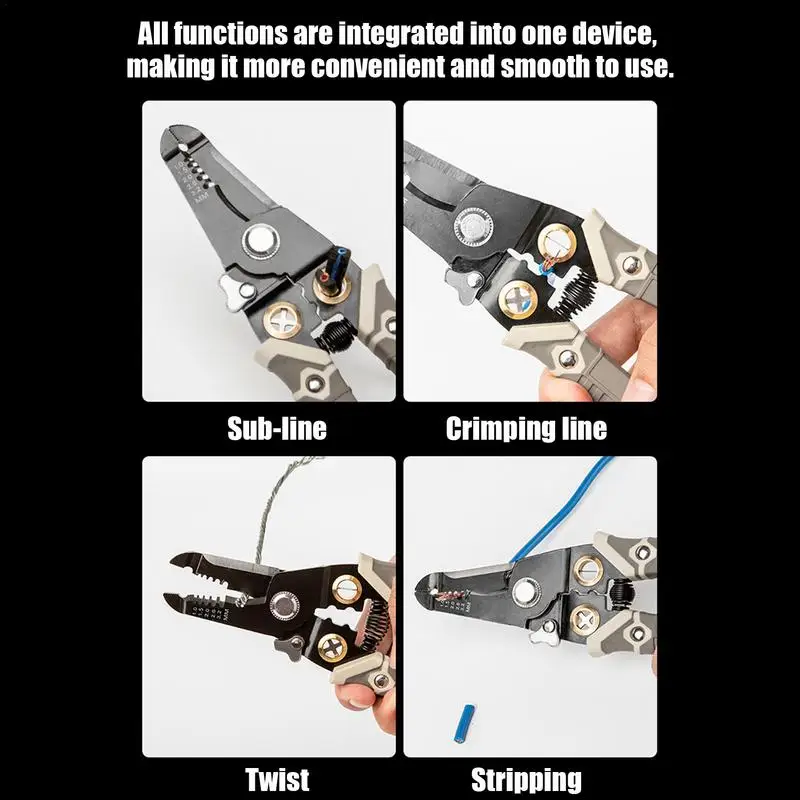 Abisolierzange Drahts chneide zange Kabel Crimp maschine Elektriker Crimper für Aluminium drähte Stahl drähte Kommunikation