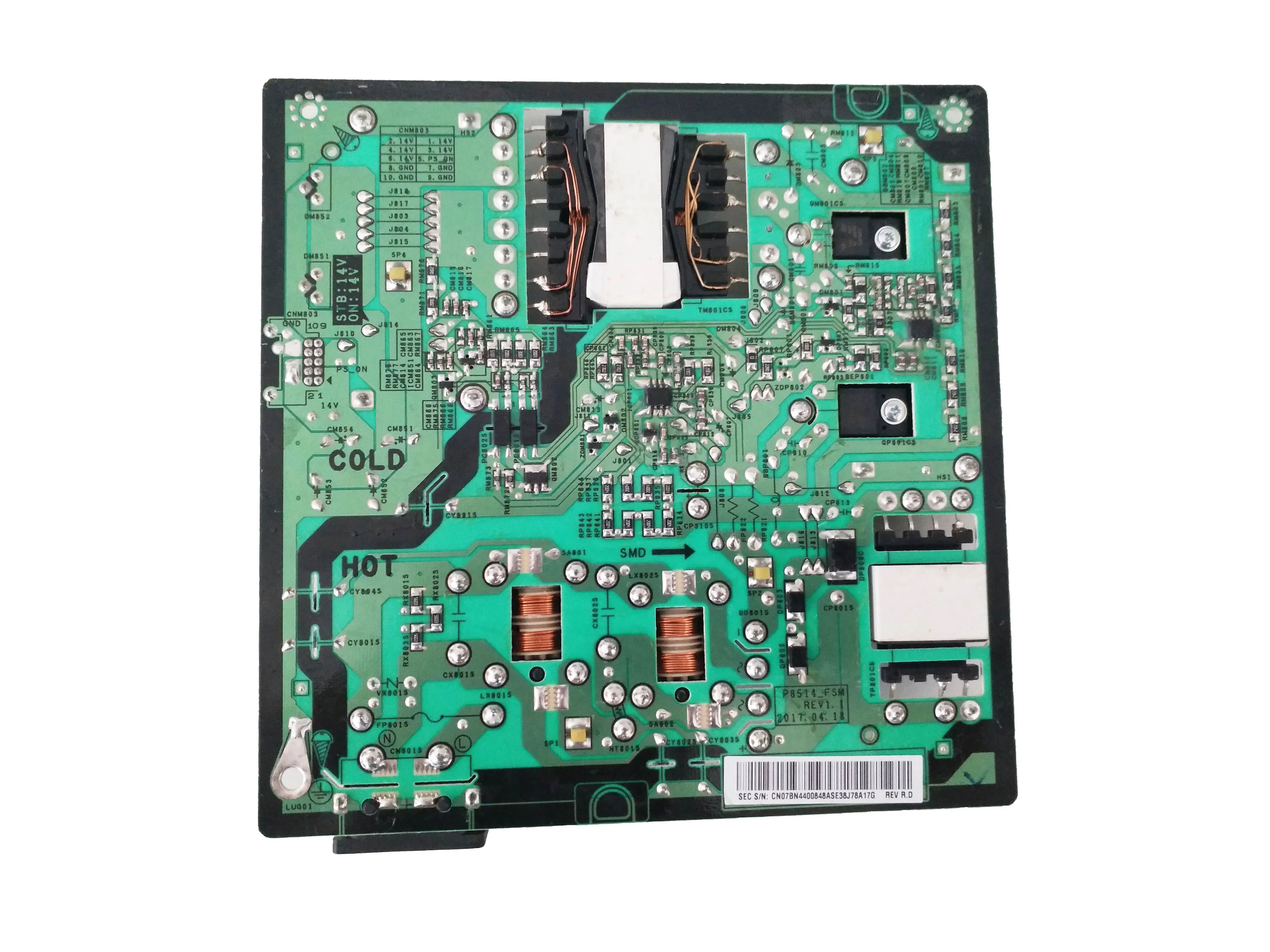 Placa de fuente de alimentación BN44-00848A p8514 _ FSM es para LU32E85KRS/ZA LS27H850QFNXZA LU32H750U LU32H850U LS27H850Q LS24H851QFNXZA TV