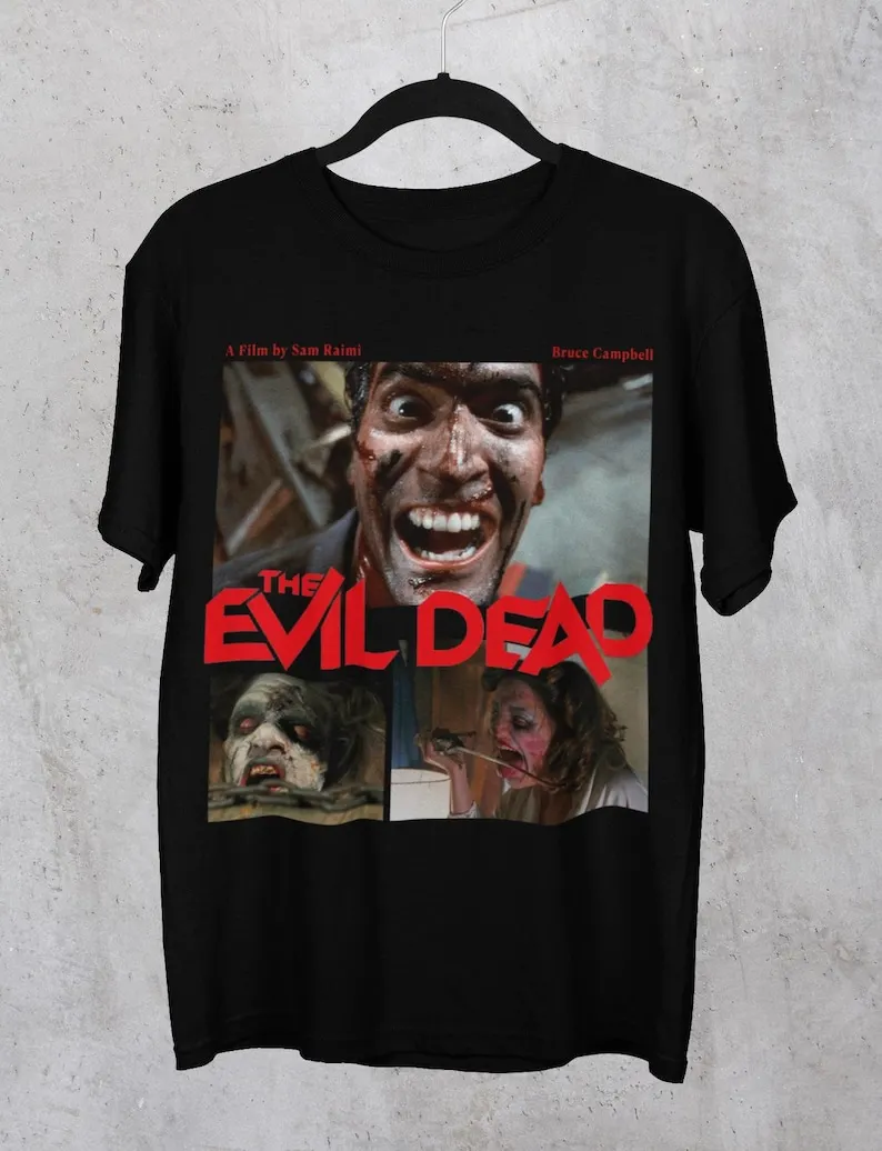 

Evil Dead Horror Movie T-Shirt, Unisex, Scary Movie Tee shirt, Birthday Gift, Vintage Retro Movie Crewneck shirt, Halloween Chri