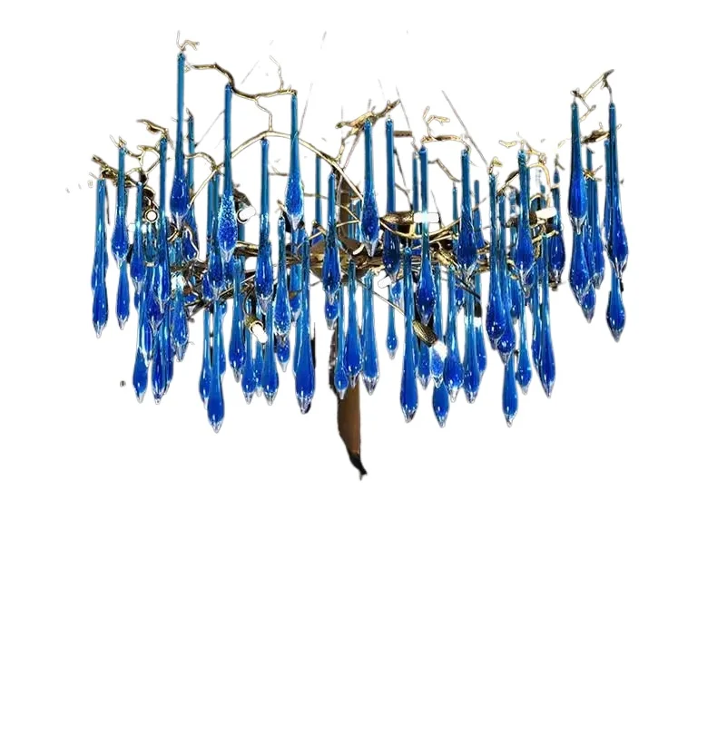 

All copper dining room chandelier villa living room light girl's bedroom light luxury modern Chinese duplex art high-end crystal