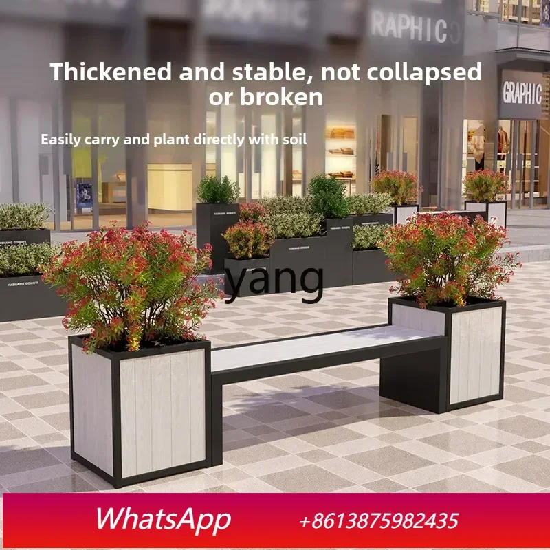 LTT  outdoor flower box seat combination creative park public leisure chair shopping mall square tree pool rest bench