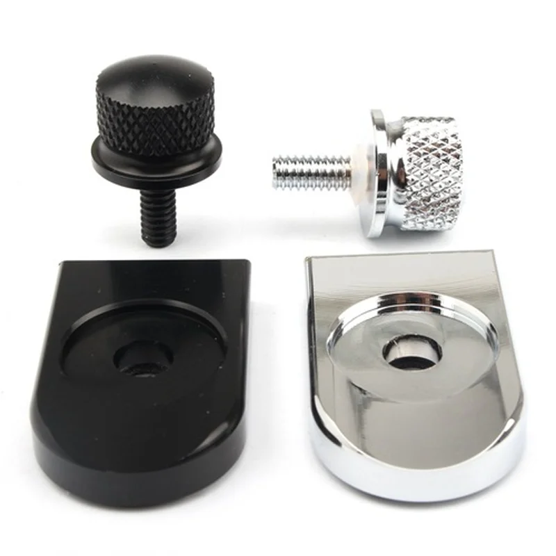 Bracingo Fit For Harley Sportster Touring Softail Dyna CVO Motorcycle Rear Seat Bolt Screw Nut Tab Knob Cover Kit Spacer Pad