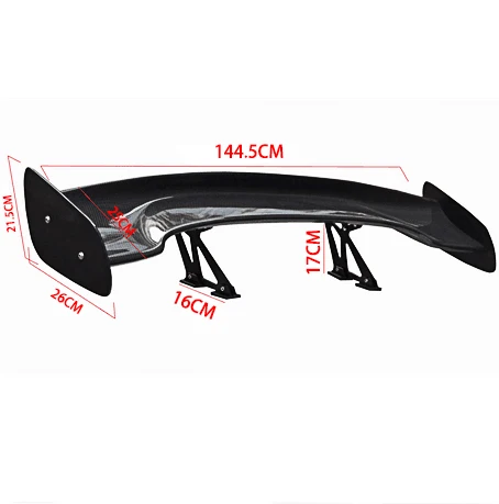 GT style Carbon Fiber Universal Rear Trunk Spoiler Car Modification Accessories    