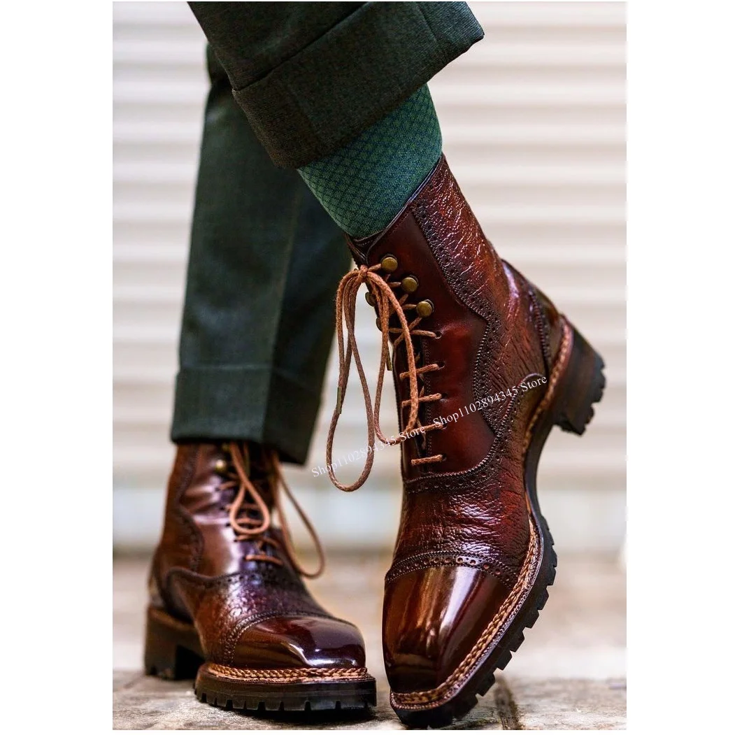 สีน้ําตาล Lace Up ตื้นรองเท้าผู้ชายผู้ชายรองเท้าตื้นรองเท้าคุณภาพสูงรองเท้าแฟชั่นขนาดใหญ่ 47 Zapatillas Mujer