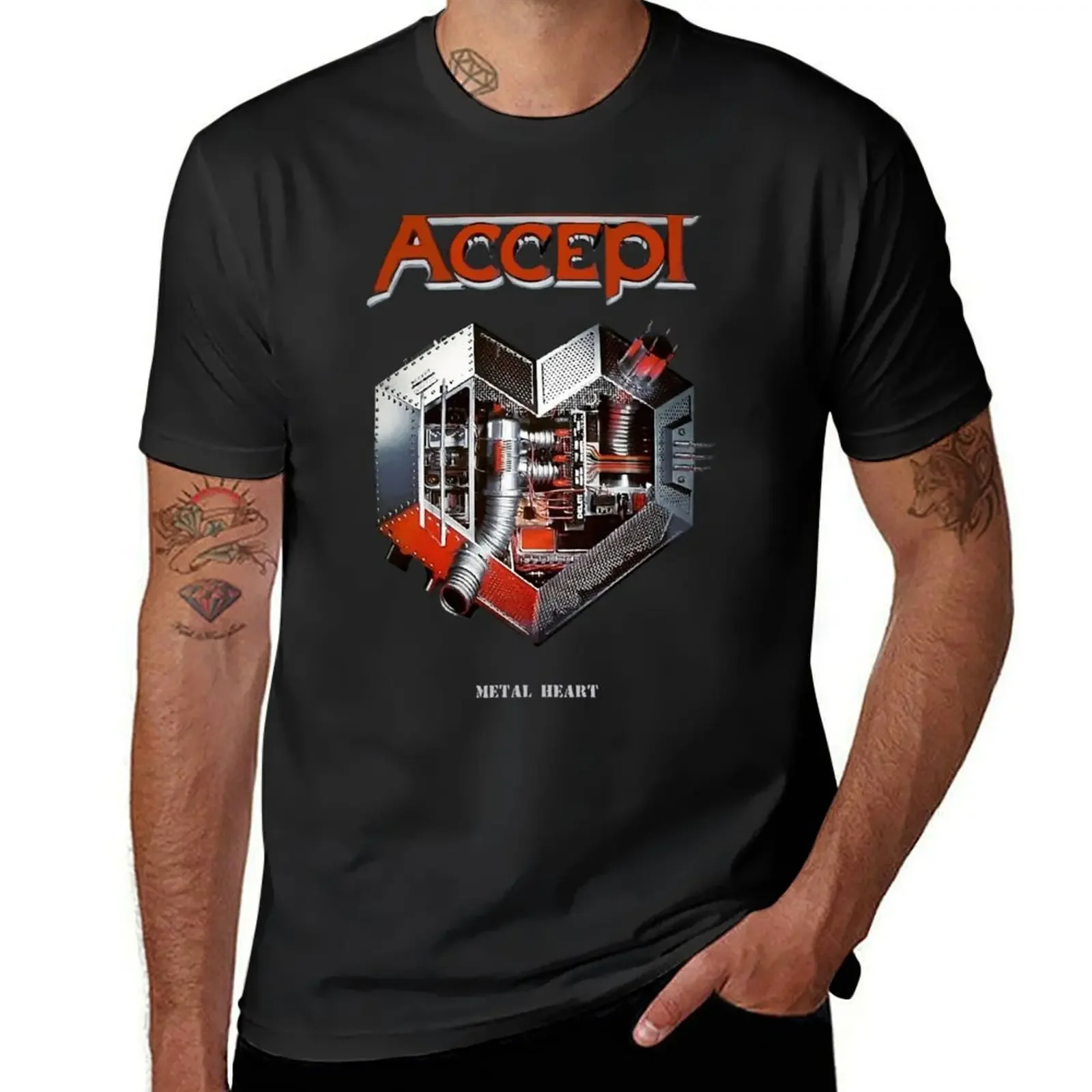 

Accept - Metal Heart T-Shirt oversized t shirt vintage graphic tee blanks shirts men graphic