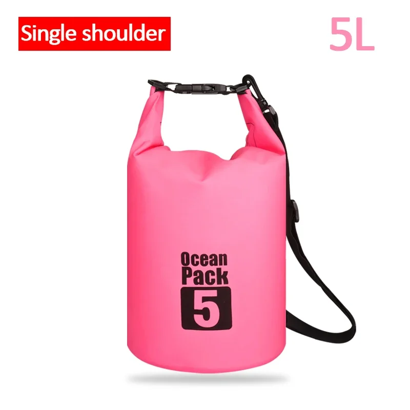 CWILKES Wasserdichter PVC-Trockensack für Damen und Herren, 2 l/5 l/10 l/15 l/20 l/30 l, Outdoor-Sport-Aufbewahrungstasche für Kajakfahren, Bootfahren, Angeln, Schwimmen 8