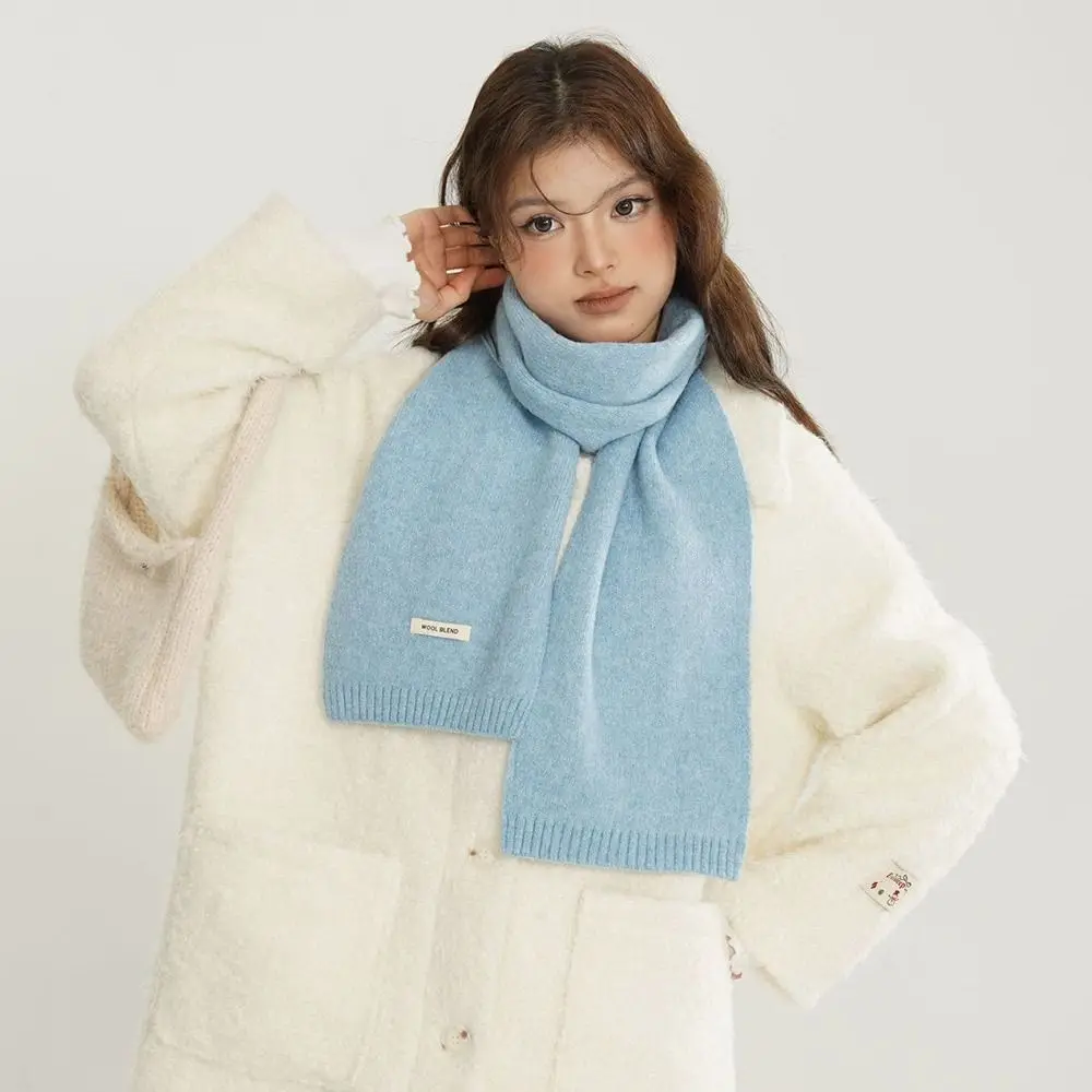 أزياء الشتاء الدافئ وشاح بلون الصوف وشاح متماسكة لينة رشاقته الرقبة أدفأ النساء الرجال