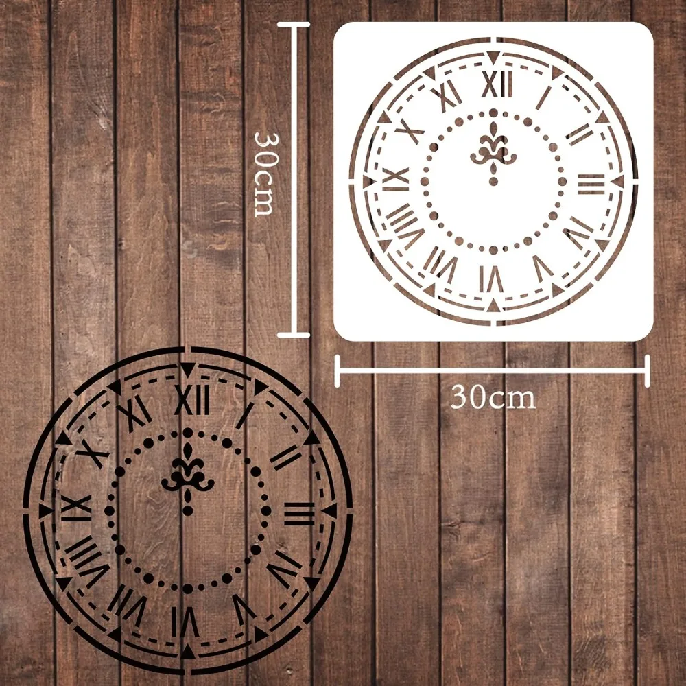 Clock Stencil Template 12\