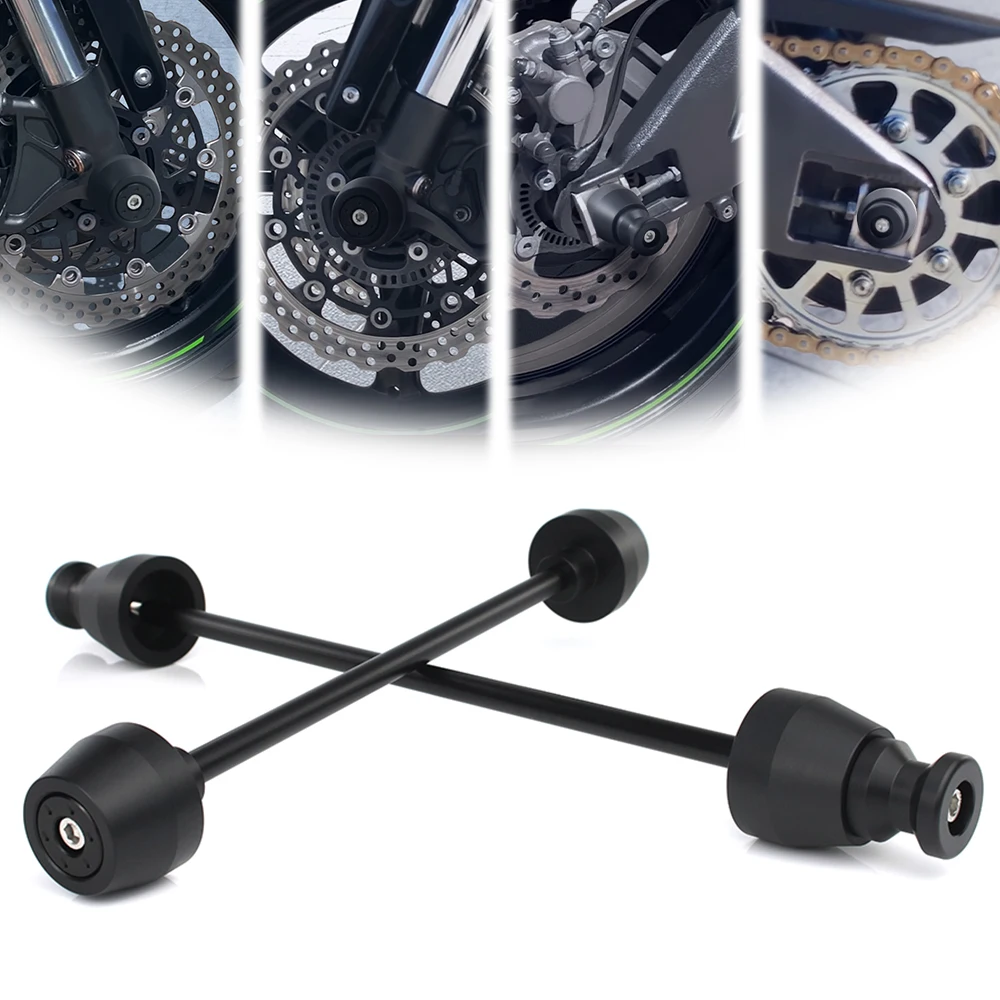 Front Rear Wheel Axle Fork Crash Sliders For Kawasaki Ninja ZX-10R 2011-2024 Ninja ZX-10RR 2017-2024 Motorcycle Swingarm Spools
