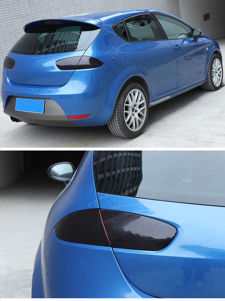 Rücklicht-Tönungsfolie PVC Rücklicht-Schutzfolie Heckleuchten-Zierfolie Auto-Gadgets für SEAT Leon Mk2 1P 2008-2012 – Detail 9