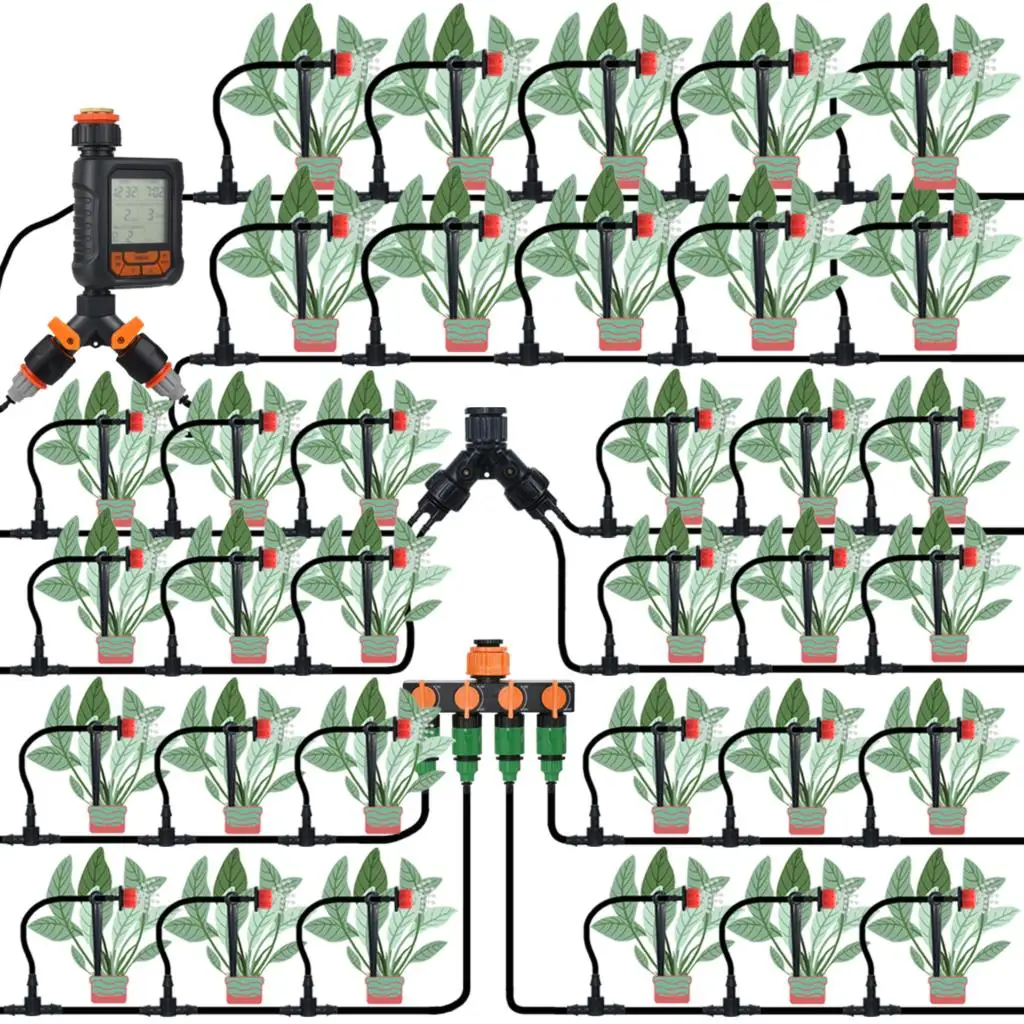 Sprycle 5-50M szklarnia automatyczny zestaw do samodzielnego System nawadniania 4/7mm do nawadniania kropelkowego ogrodu Dropper DIY do rośliny