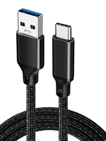 USB 3.2 Gen2 Typ A till C-kabel för iPhone 15 Pro Max Macbook iPad Samsung S23 LG Dataladdare 60W 3A Snabbladdning Lång Nylontråd 10 best sales generation 2 - №4
