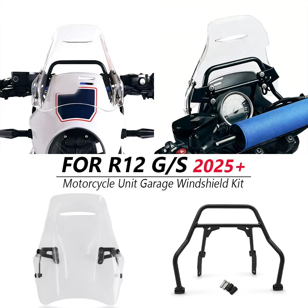 For R12 G/S R12GS R12 GS 2025 2026 Touring Sport WindScreen Windshield Visor Deflector Fairing Cover GPS Navigation Phone Holder