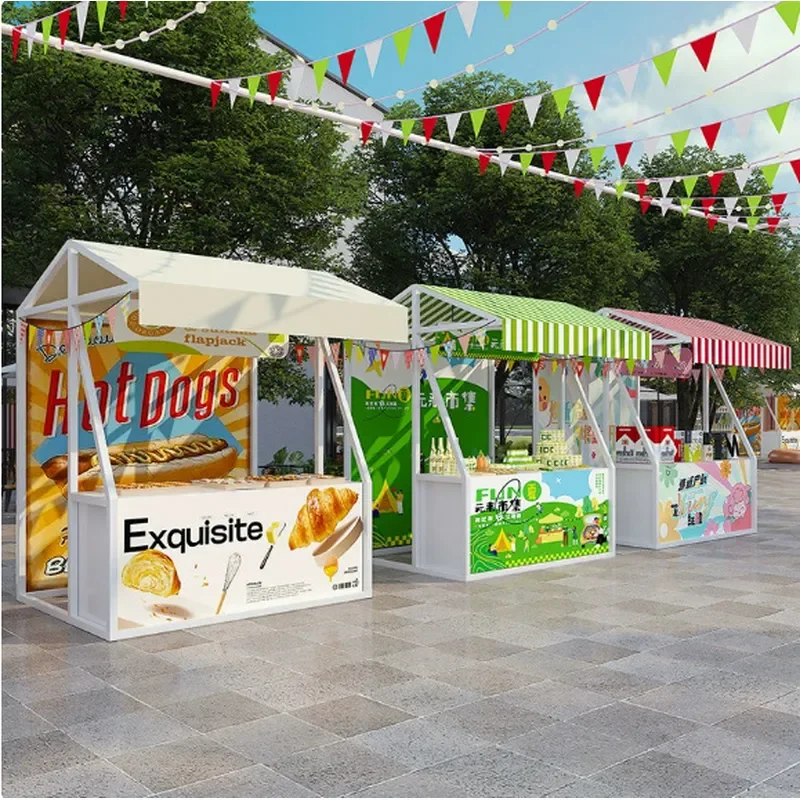 For Outdoor Scenic Area Movable Display Stand Night Market Food Street Vendor Booth Large Event Market