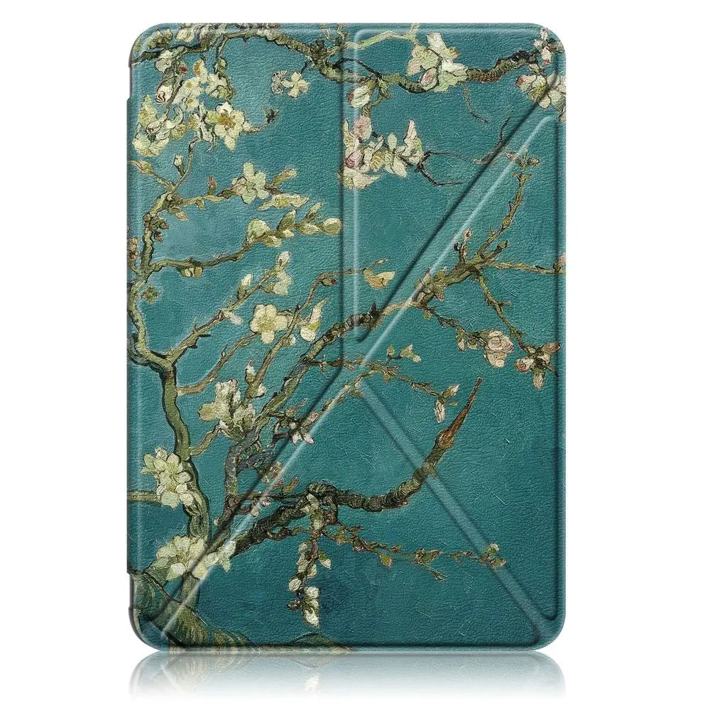 

6 inch E-Reader Case Magnetic Multi-folding Stand Smart Cover Leather Shockproof Protective Shell for Rakuten Kobo Nia N306