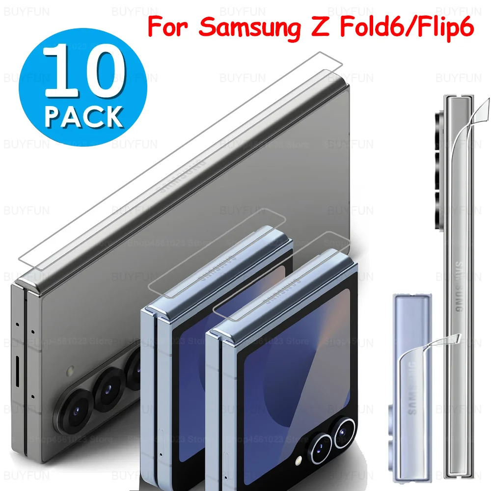 

10 Pack For Samsung Z Fold6 Flip6 Hinge Hydrogel Film For Galaxy Z Fold 6 Flip 6 5G Hinge Protector Soft Middle Border Sticker