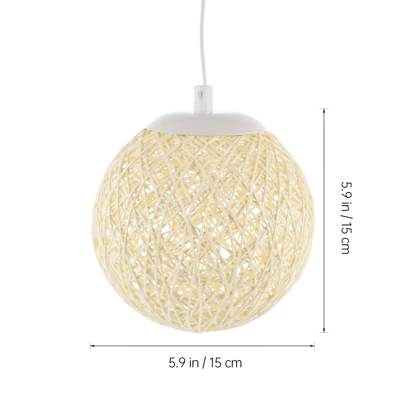 1 قطعة مصباح الإبداعية الروطان المنسوجة الكرة تصميم البيج ديكور سطح المكتب مصباح المنزل غرفة نوم الجدول ضوء ليلة دافئة مريحة