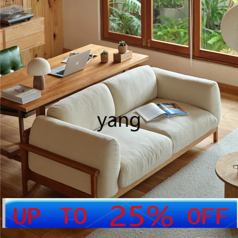 

LMMnew product sufficient sofa living room 2024 new solid wood fabric small apartment sofa