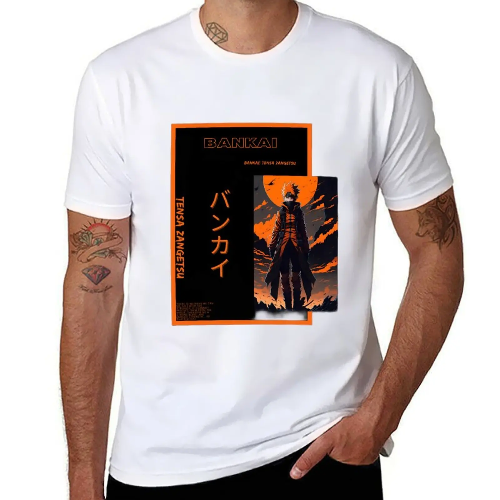 

Ichigo bankai (bleach) T-Shirt anime t shirts oversize man t shirts high quality luxury brand T-Shirt