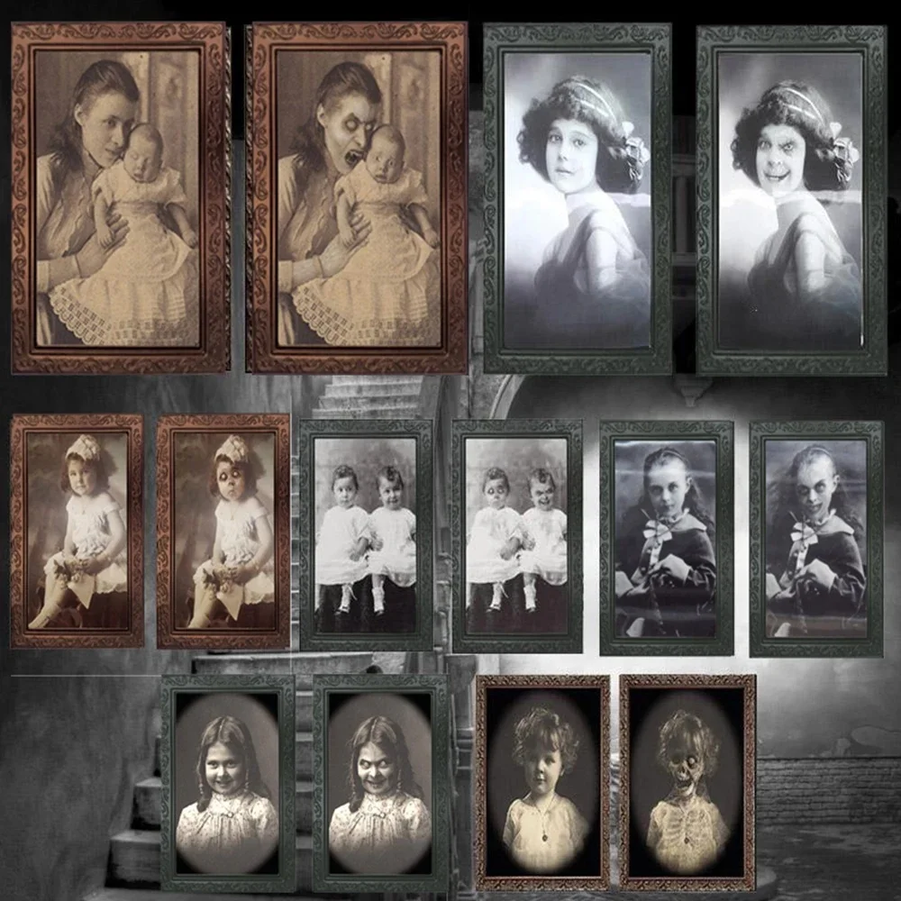 

Changing Face Ghost Halloween Decoration Horror Craft Supplies Party Decor Halloween Theme Party Props 3d Ghost Picture Frame