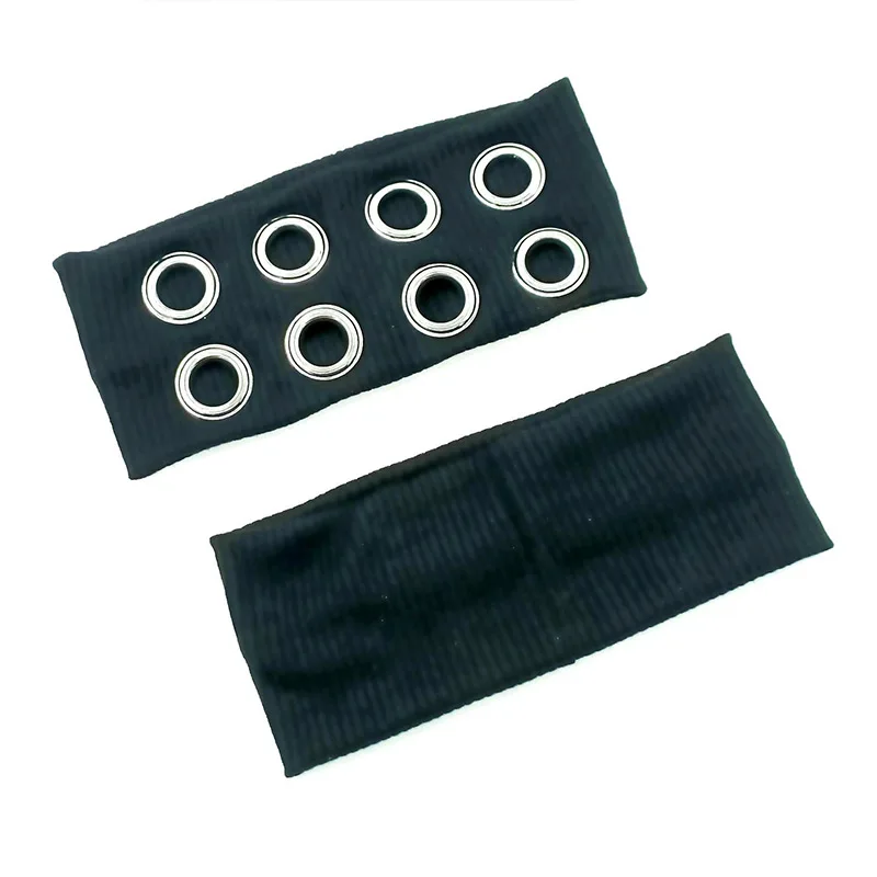 

Эластичная повязка на голову в стиле панк с металлическими люверсами, широкая, персонализированная и модная, в готическом стиле, аксессуар для волос