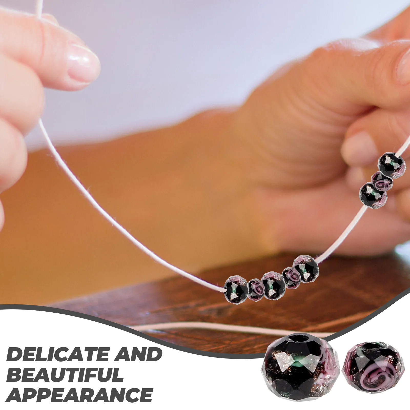 

40Pcs Pendant Accessory Flower Pattern Loose Beads Colored for DIY Jewelry Bracelet Making Handmade Craft Charms