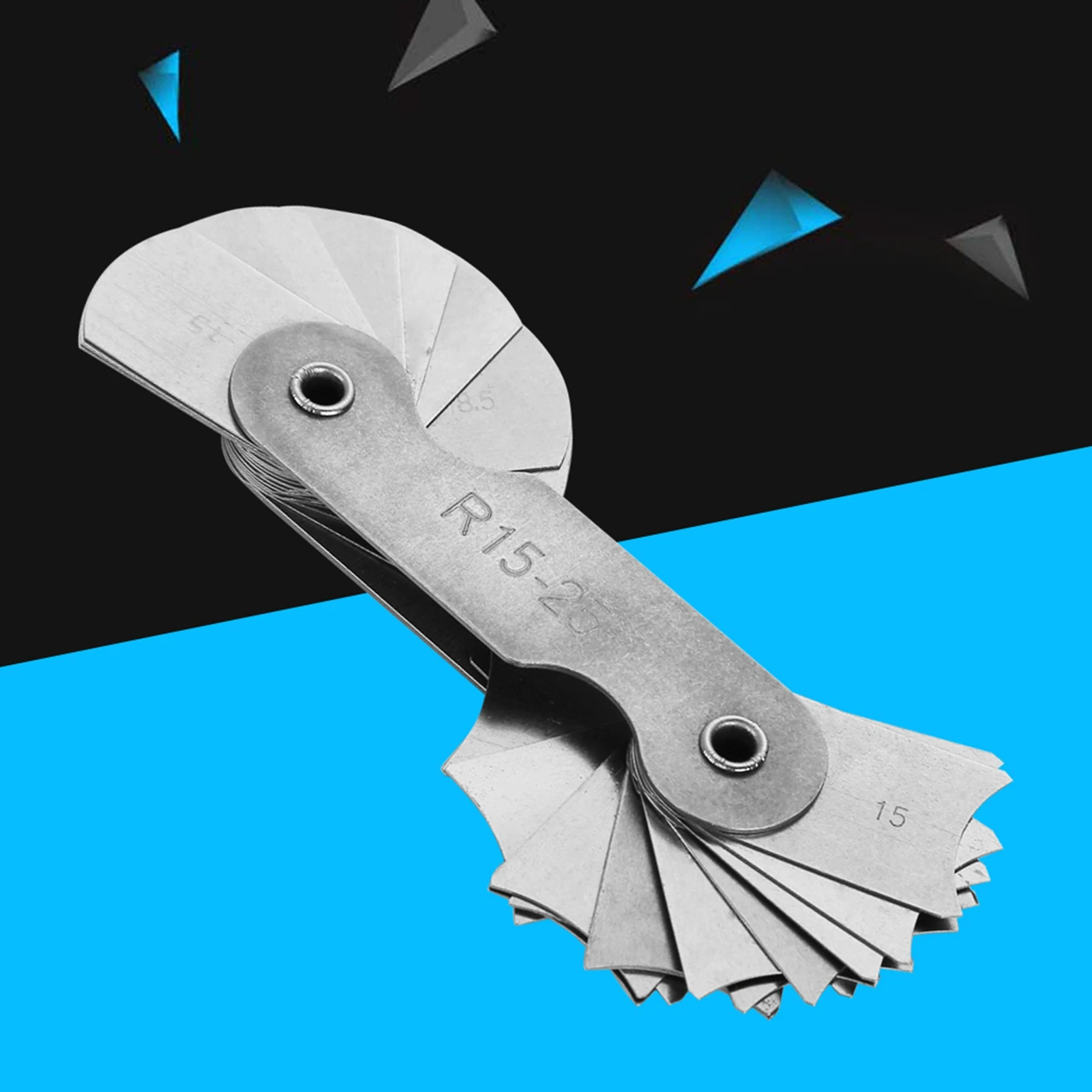 Concave Gauge Stainless Steel Radius Fillet Gauge External Internal Concave Convex Measuring Tool Convex Gauge Fillet Gauge