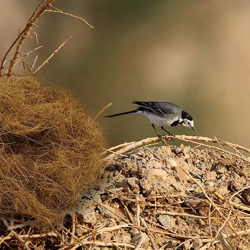 Włókno kokosowe domek dla ptaków naturalny materiał gniazdujący dla ptaków gołębie kanarki Finches papugi papugi dekoracja klatki dla ptaków