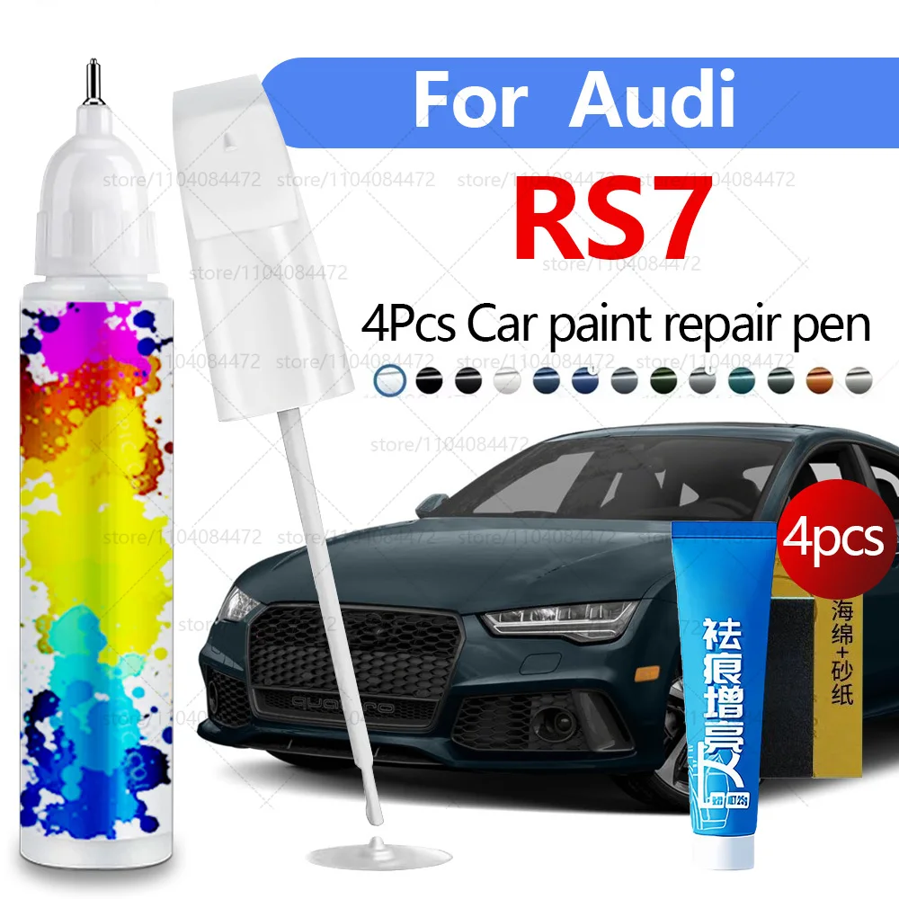 

Ручка для ремонта автомобильной краски для 2013-2023 AUDI RS7, аксессуары для ремонта царапин, 4 шт., белый LY9L, черный LY9B, серый LX7G, коричневый LZ8S, красный