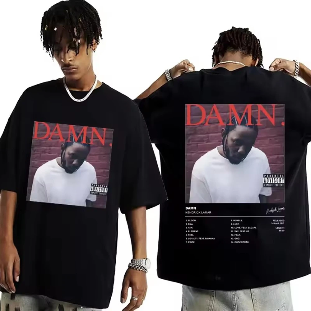 مغني الراب كندريك لامار جيد كيد تي شيرت أوم للجنسين الرجال النساء ملابس قصيرة الأكمام الجولة الرقبة الطباعة البلوز تي شيرت