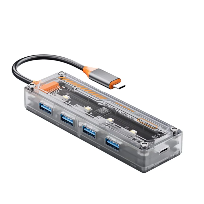 

AT82-высокоскоростной 5 Гбит/с 4 в 1, док-станция-концентратор USB C, адаптер-сплиттер типа C для ноутбуков, ПК и планшетов