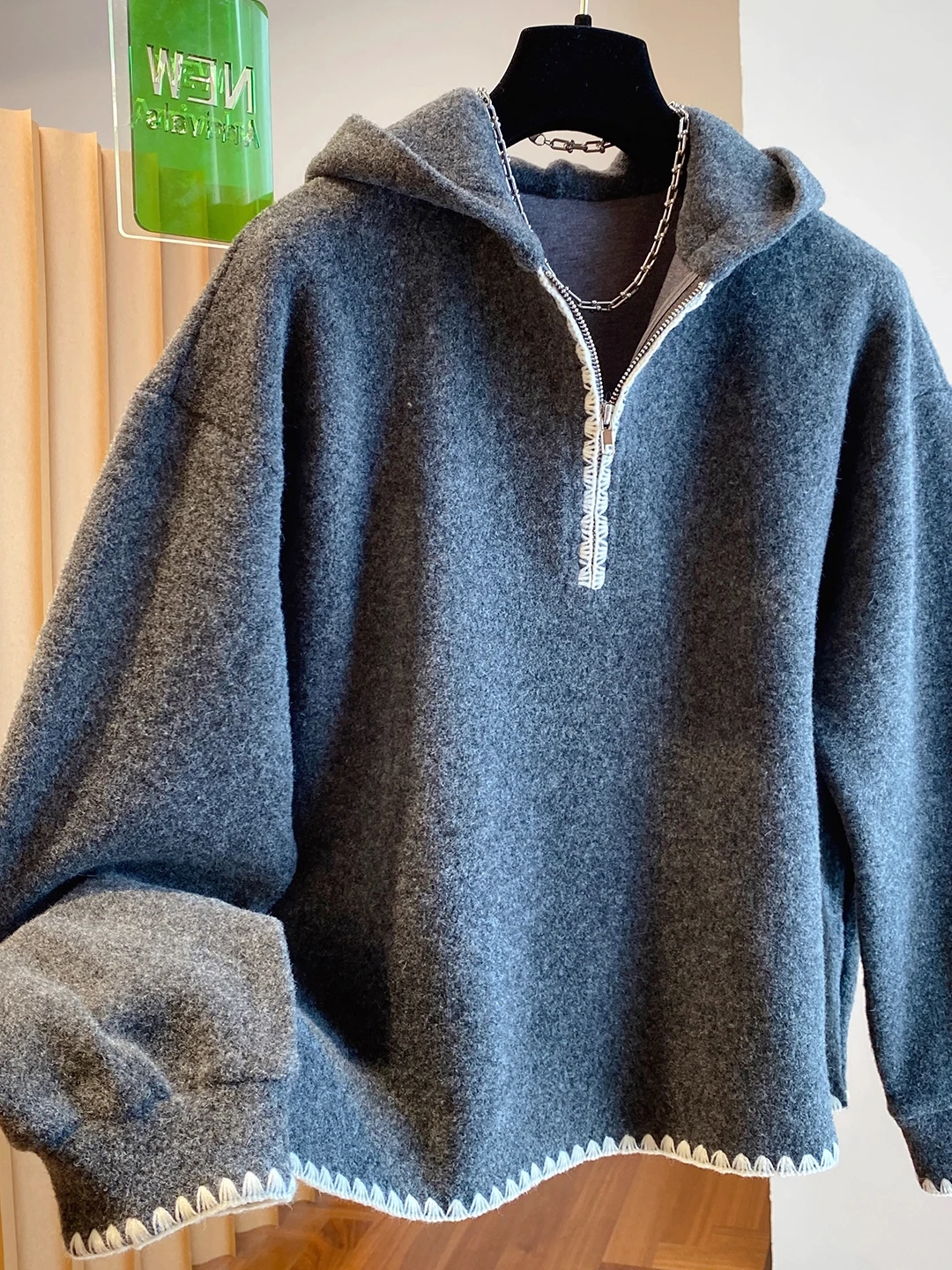 

plus Size Hoodie Women's Fce Lined f Zipper German Velvet Sweatirt Loose Lazy Sle Autumn Winter Casual Print T-irt