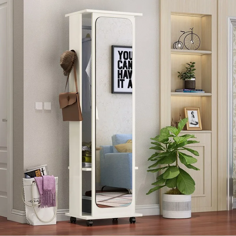 Hanging hanger floor-to-ceiling full-length mirror whole body bedroom simple modern floor-to-ceiling mirror multi-functional