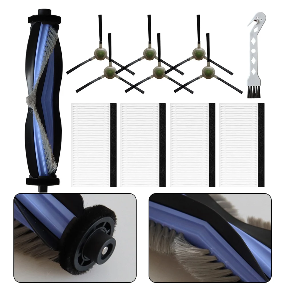 

Replacement Parts Robot Vacuum Kit Main Roller Brush Side Brushes For Corners Filter Traps Pet Hair Nylon Side Brushes