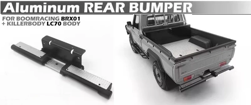 

BRX01 LC70 rear bumper. Boomracing brx01 Upgrade part. Land Cruiser lc70 1 10 rc car. Killerbody lc70 Hard body 1/10 pick up