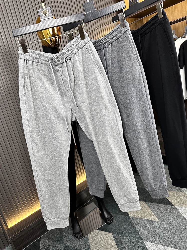 

Classic Men's Loose Fit Sweatpants Elastic Waist Casual Pants Autumn Season Faionable Youth Sle Long Trousers Small Cuff