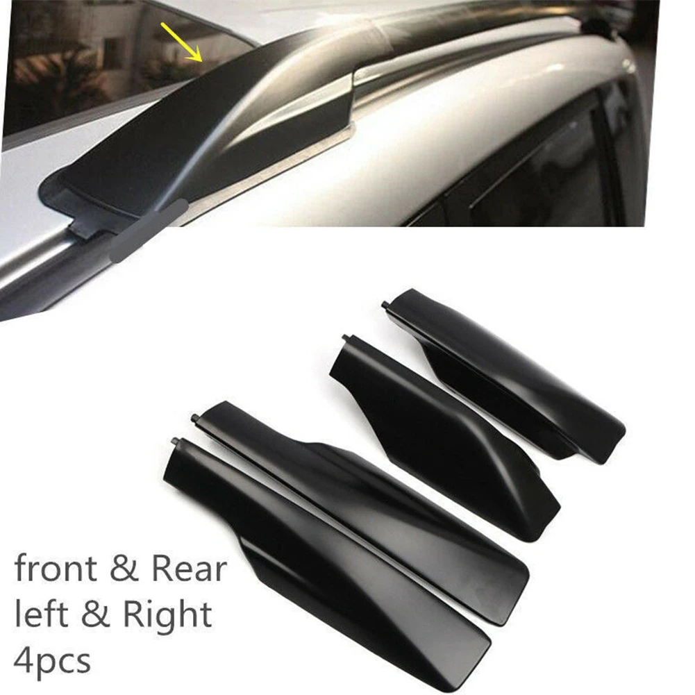 Cover Luggage Rack Cover ABS Black Car Accessories Luggage Rack Cover Rail End Shell Brand New Car Parts High Quality Material