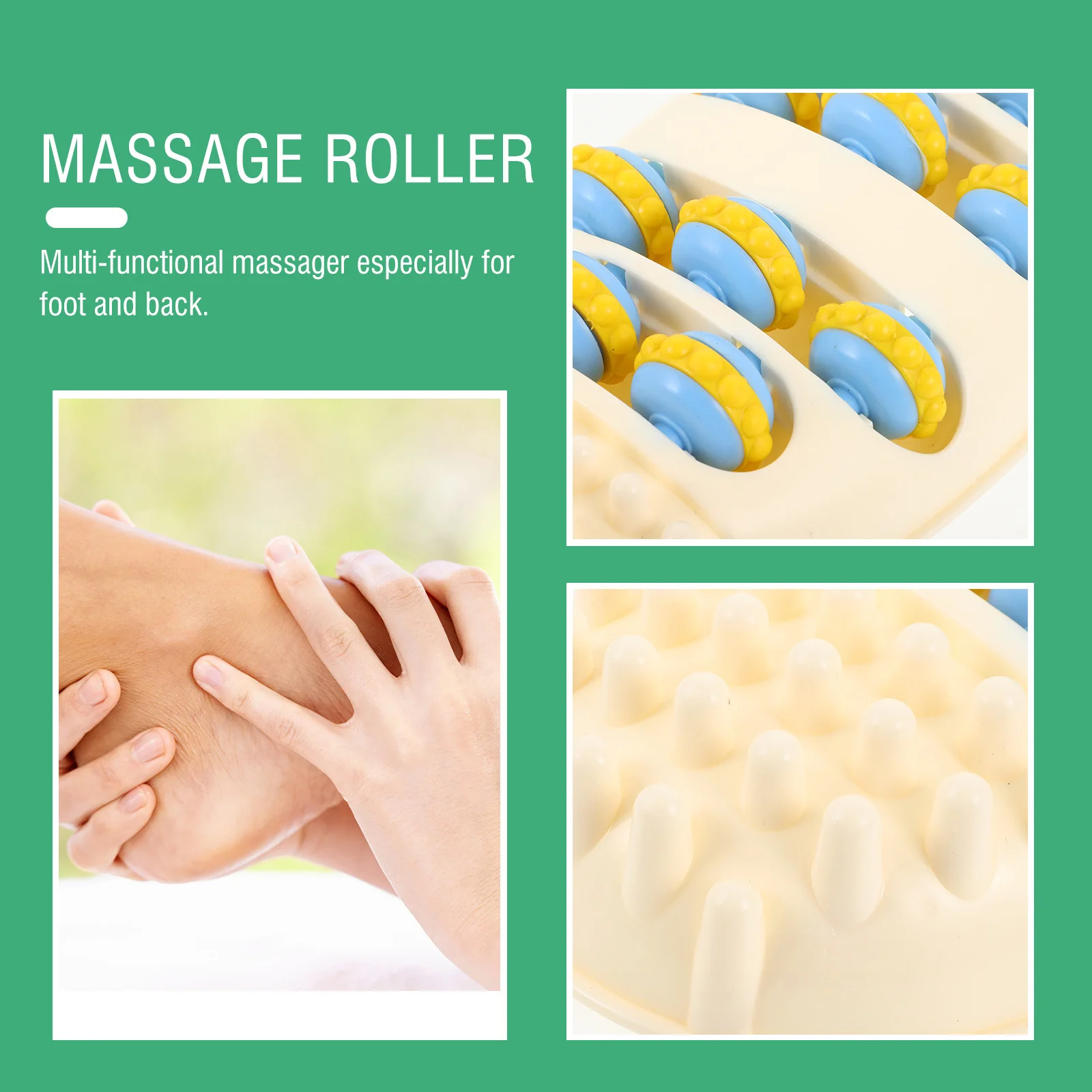 

Multifunction Foot Acupoint Tool Durable Pp Material Lightweight Portable Plastic Roller Massager For Home Travel Hand Foot