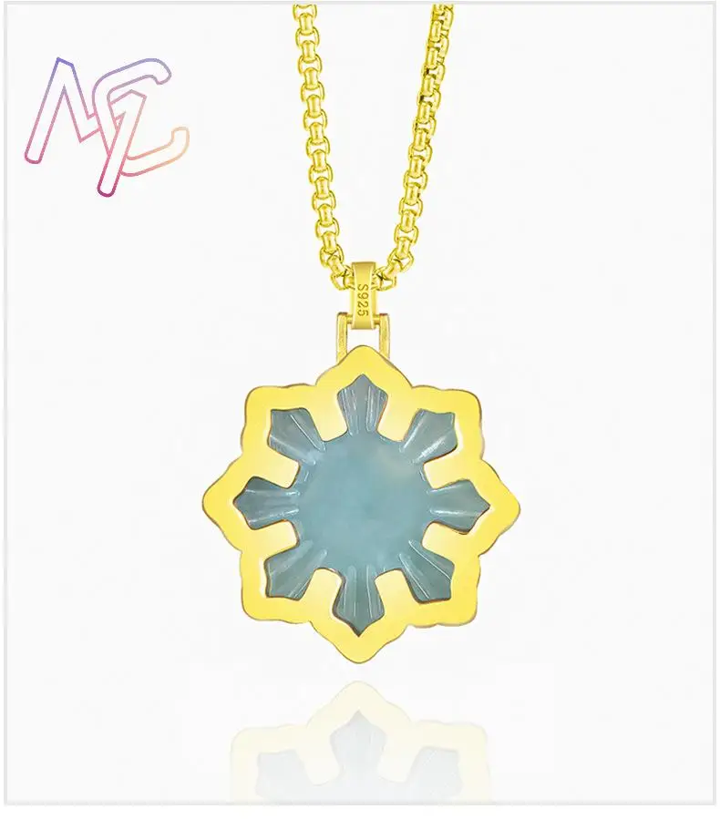 ميانمار الجاديت ندفة الثلج قلادة قلادة مجوهرات حقيقية البورمية اليشم محظوظ الفاخرة الأحجار الكريمة الطبيعية منحوتة تميمة الحجر #4