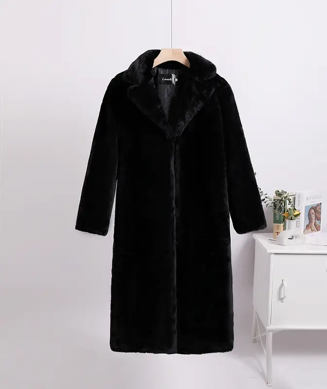 High Quality Winter Fur Coat for Women Luxury Fuax Rabbit Fur Jacket Plus Size 5XL Thick Warm Loose Long Plush Overcoat - Image 15