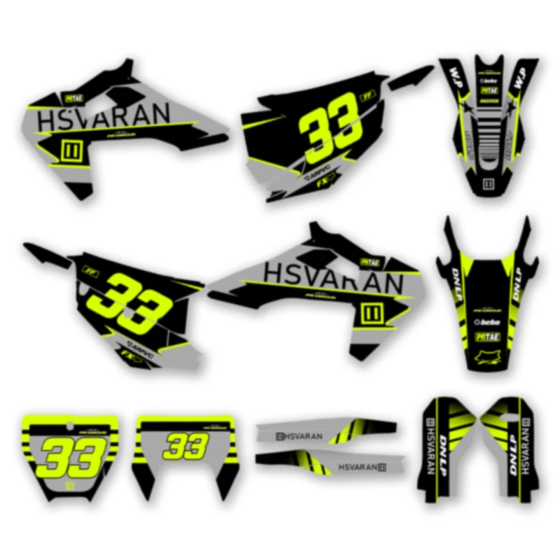 

DSMTECH DSMTECH Motorcross Graphics Background Decal Sticker Kits for Husqvarna TE FE 2020- 2023 TC FC 2019-2022 006