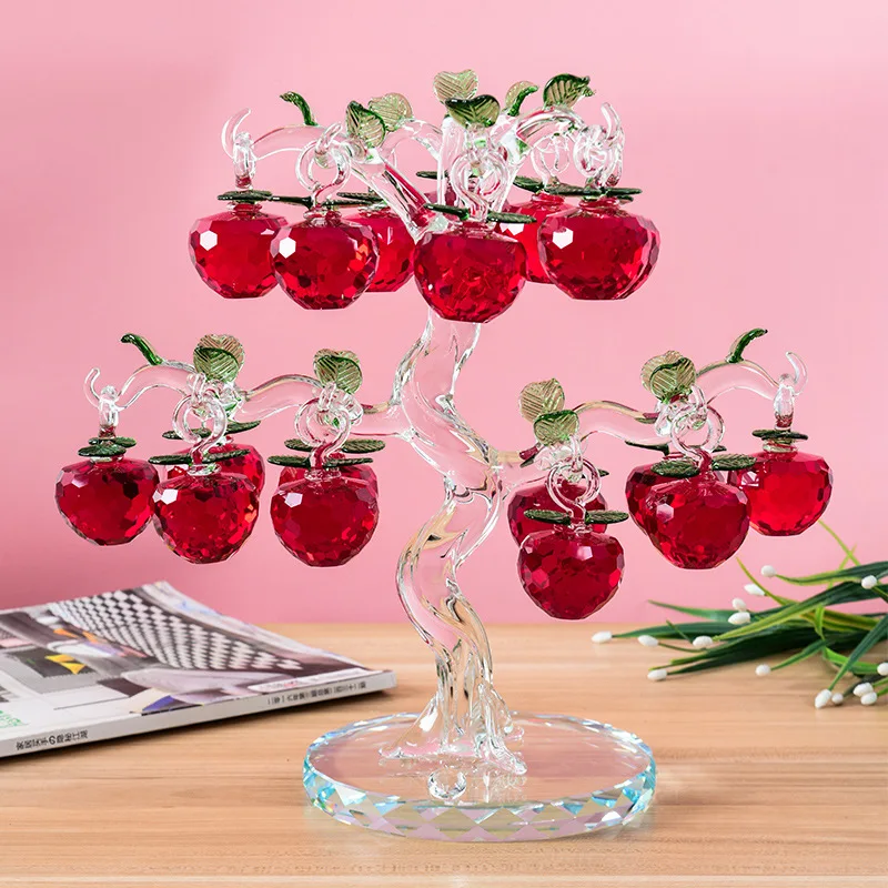 Mother's Day Crystal Apple Tree Creative Home Accessories Living Room Decoration Hallway TV Cabinet Wine Cabinet Crafts