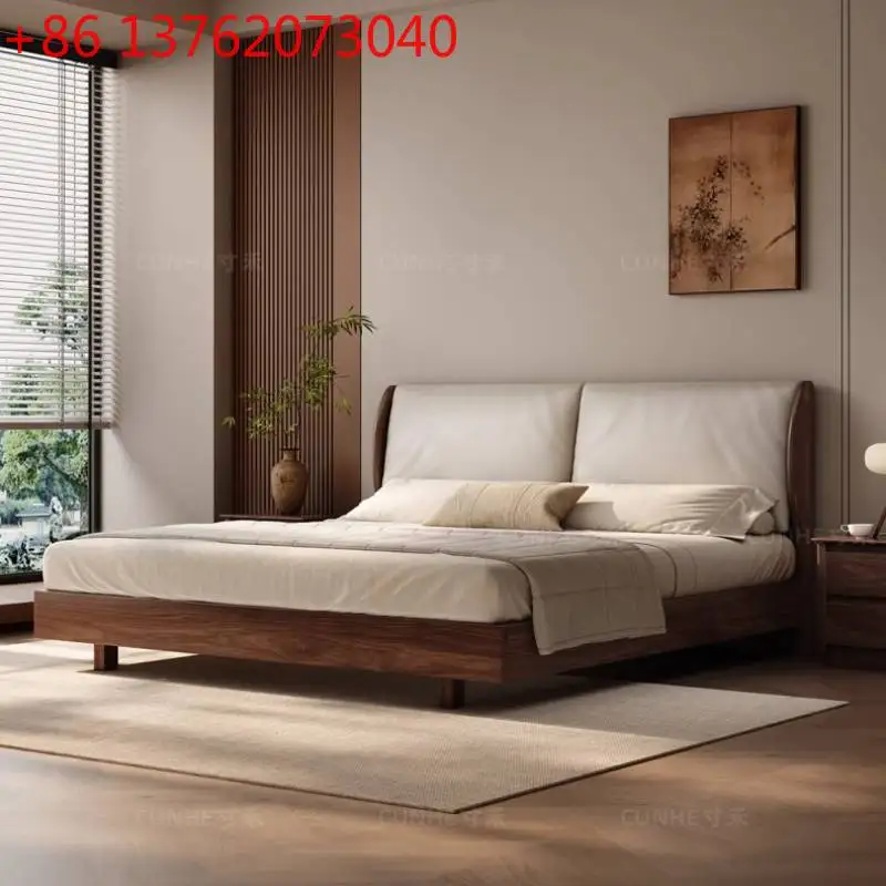 

Japanese Frame Double Bed Decoration Couples Household Modern Double Bed Loft Headboards WoodCamas De Dormitorio Furniture Home
