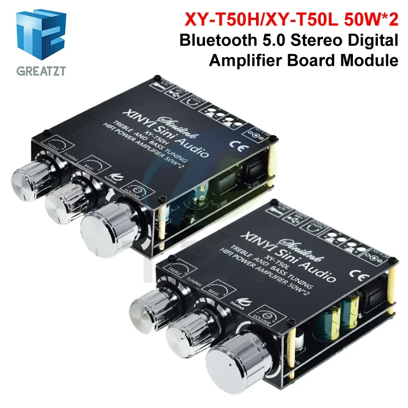 XY-T50H XY-T50L TPA3116D2 2x50W Bluetooth 5.0 Subwoofer HIFI Speaker Dual Channel Digital Audio Power Amplifie Board Stereo AMP