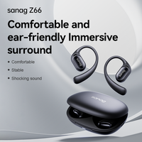 Sanag Z66 Open Ear Air Conduction TWS Wireless Bluetooth 5.3 Earphones Headphone Sports Ear Hooks Gaming Earbuds Headset